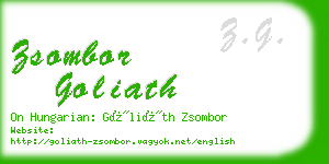 zsombor goliath business card